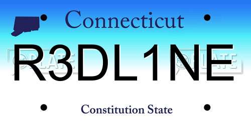R3DL1NE Connecticut License Plate