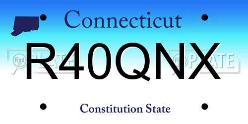 R40QNX Connecticut License Plate