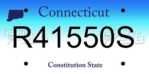 R41550S Connecticut License Plate