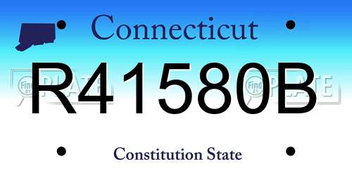 R41580B Connecticut License Plate