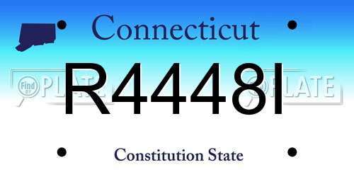 R4448I Connecticut License Plate