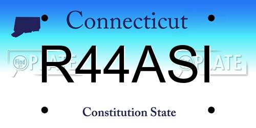 R44ASI Connecticut License Plate