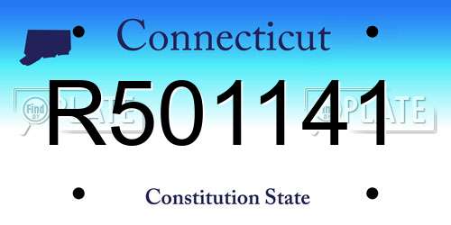 R501141 Connecticut License Plate