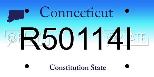 R50114I Connecticut License Plate