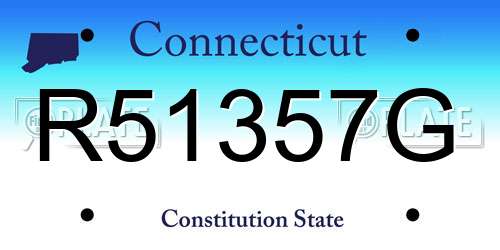 R51357G Connecticut License Plate