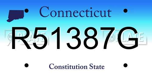 R51387G Connecticut License Plate