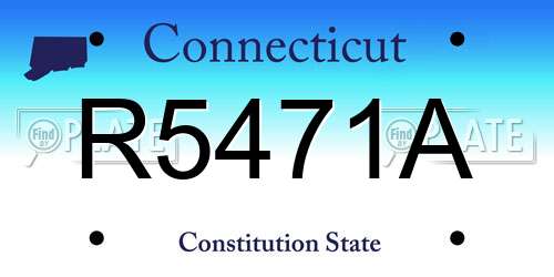 R5471A Connecticut License Plate
