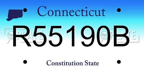 R55190B Connecticut License Plate