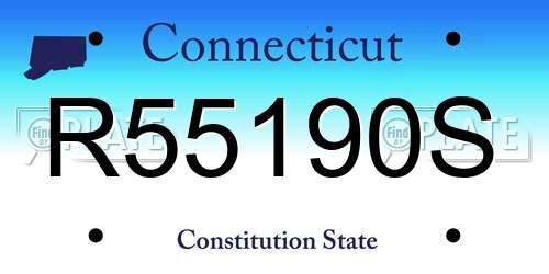 R55190S Connecticut License Plate