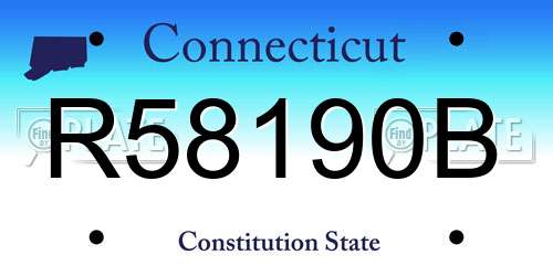 R58190B Connecticut License Plate
