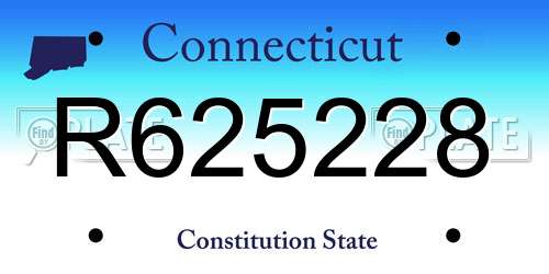 R625228 Connecticut License Plate