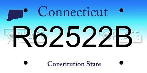 R62522B Connecticut License Plate