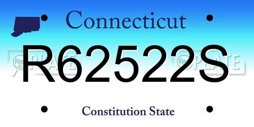 R62522S Connecticut License Plate