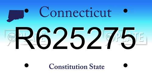 R625275 Connecticut License Plate
