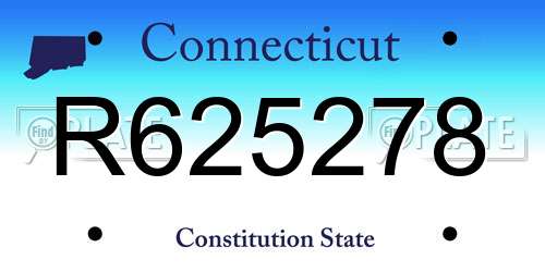 R625278 Connecticut License Plate