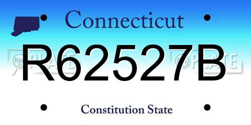 R62527B Connecticut License Plate