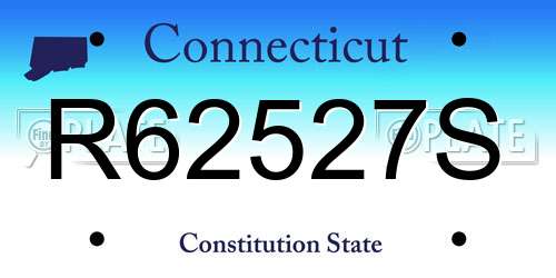R62527S Connecticut License Plate