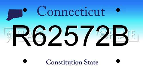 R62572B Connecticut License Plate