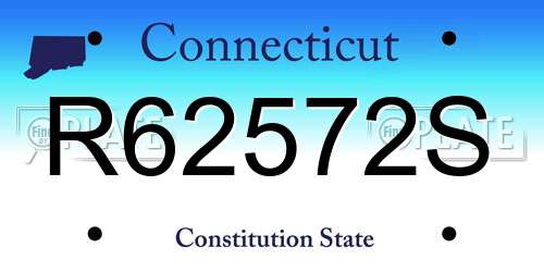 R62572S Connecticut License Plate