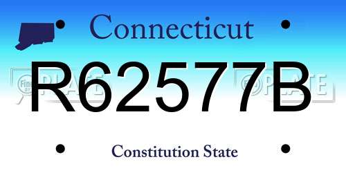 R62577B Connecticut License Plate
