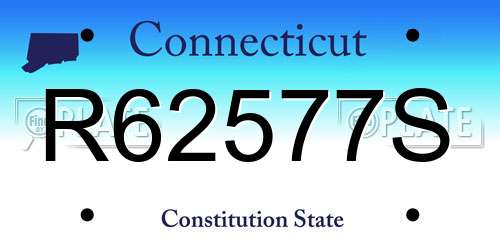 R62577S Connecticut License Plate