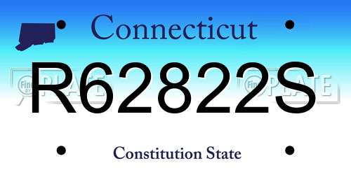R62822S Connecticut License Plate
