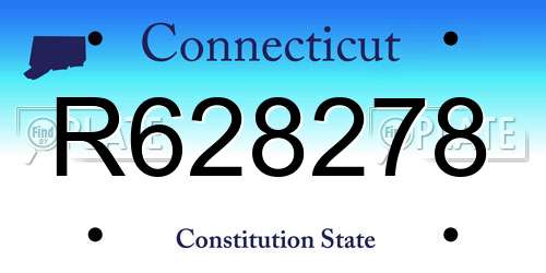 R628278 Connecticut License Plate