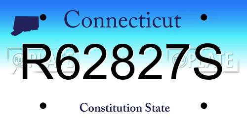 R62827S Connecticut License Plate