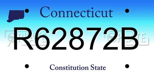 R62872B Connecticut License Plate