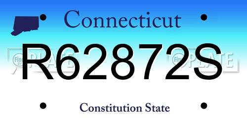 R62872S Connecticut License Plate