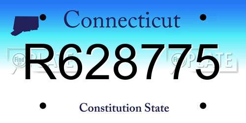 R628775 Connecticut License Plate