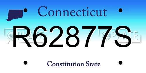 R62877S Connecticut License Plate