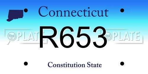 R653 Connecticut License Plate