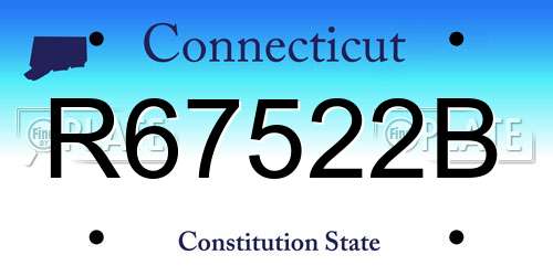 R67522B Connecticut License Plate