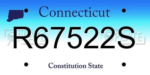 R67522S Connecticut License Plate