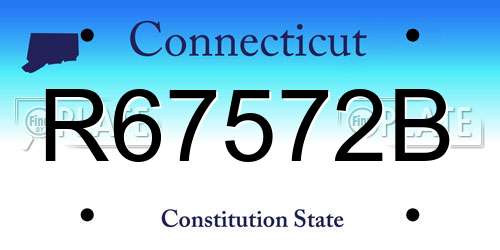 R67572B Connecticut License Plate