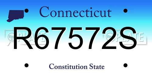 R67572S Connecticut License Plate