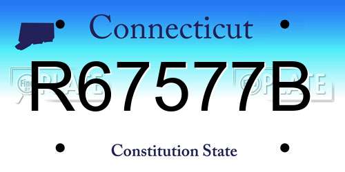 R67577B Connecticut License Plate