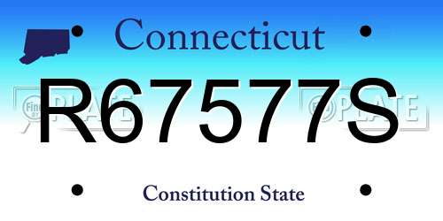 R67577S Connecticut License Plate