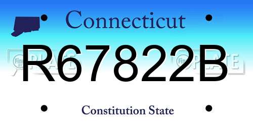 R67822B Connecticut License Plate