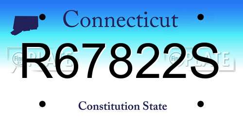 R67822S Connecticut License Plate
