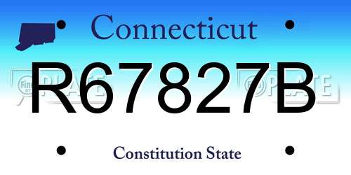 R67827B Connecticut License Plate