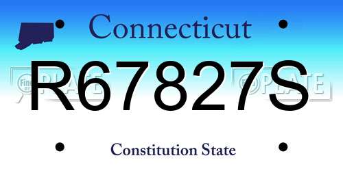 R67827S Connecticut License Plate