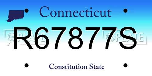 R67877S Connecticut License Plate