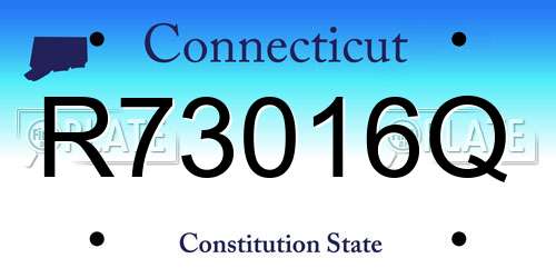 R73016Q Connecticut License Plate