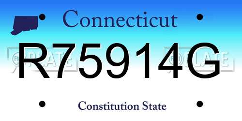 R75914G Connecticut License Plate