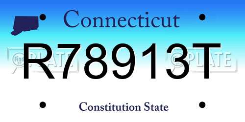 R78913T Connecticut License Plate