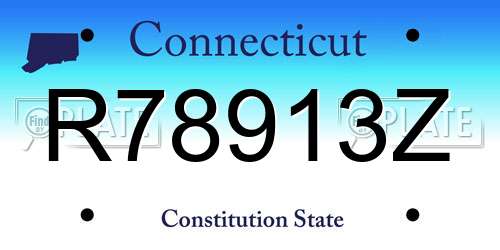 R78913Z Connecticut License Plate