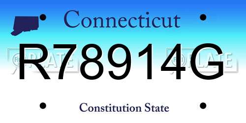 R78914G Connecticut License Plate