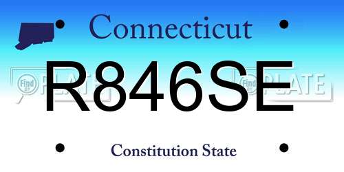 R846SE Connecticut License Plate